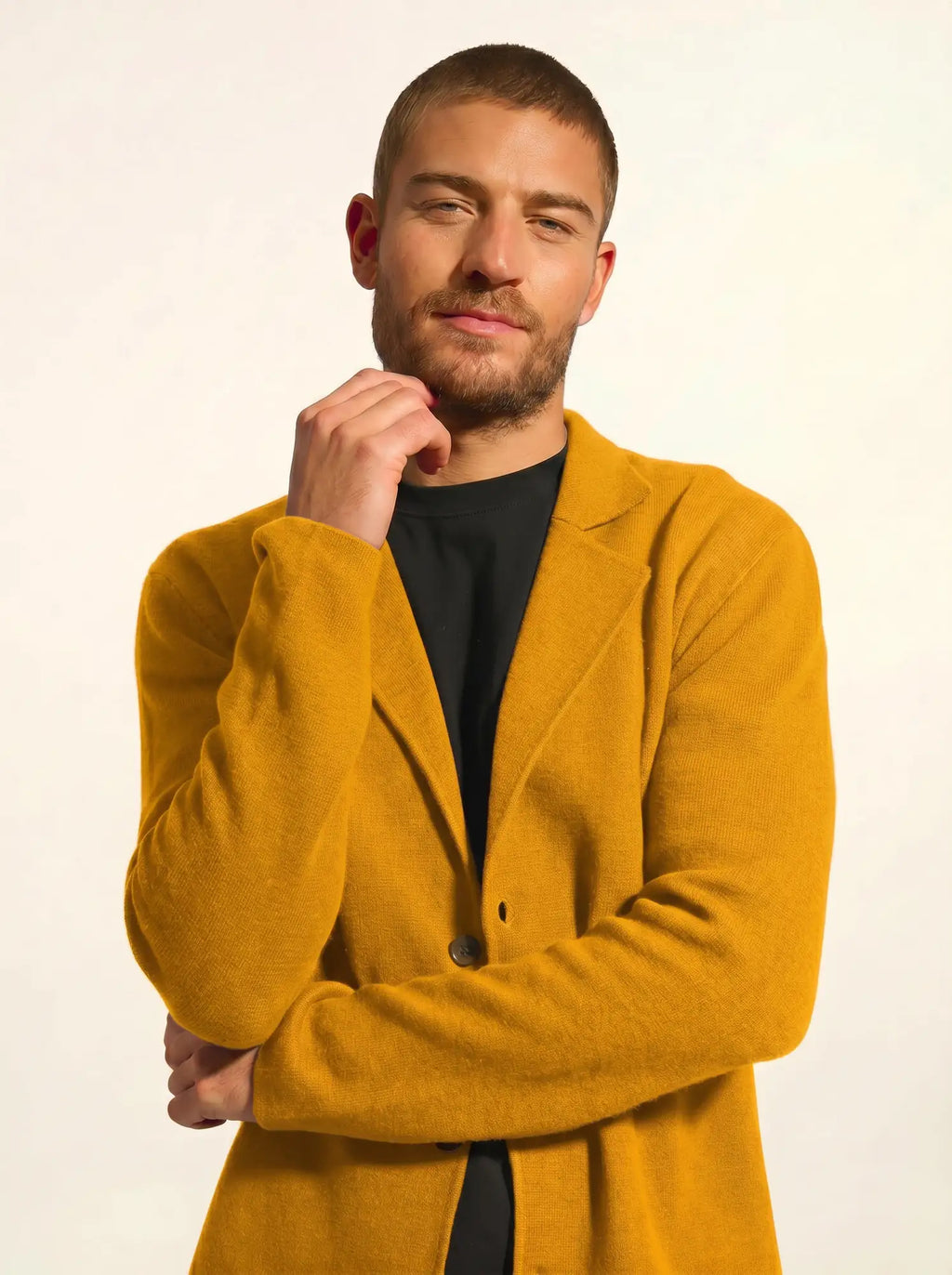 ALVAR Jacket Buttoned Notched Collar Turmeric