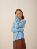 FRIO pullover rundhalsausschnitt 4-fädig blau inca