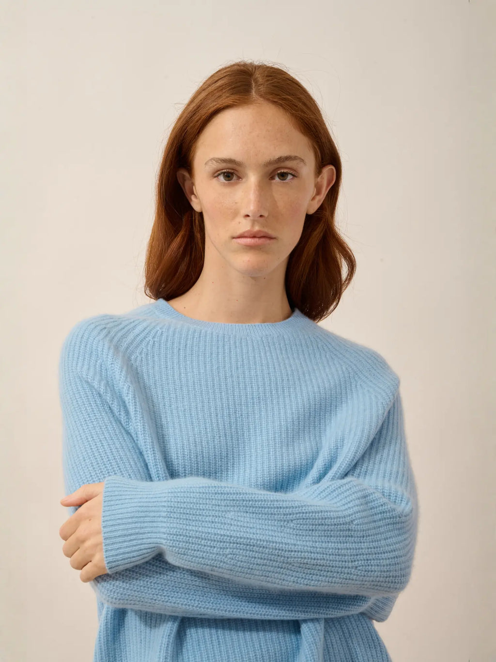 FRIO pullover rundhalsausschnitt 4-fädig blau inca
