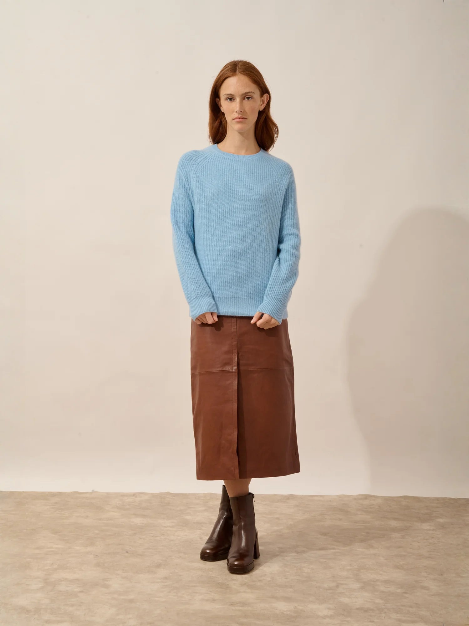 FRIO pullover rundhalsausschnitt 4-fädig blau inca