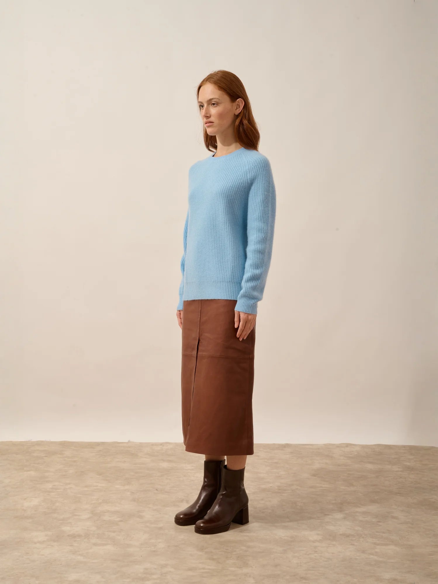 FRIO pullover rundhalsausschnitt 4-fädig blau inca