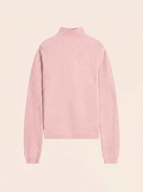 CAMILA pull col montant rose bébé
