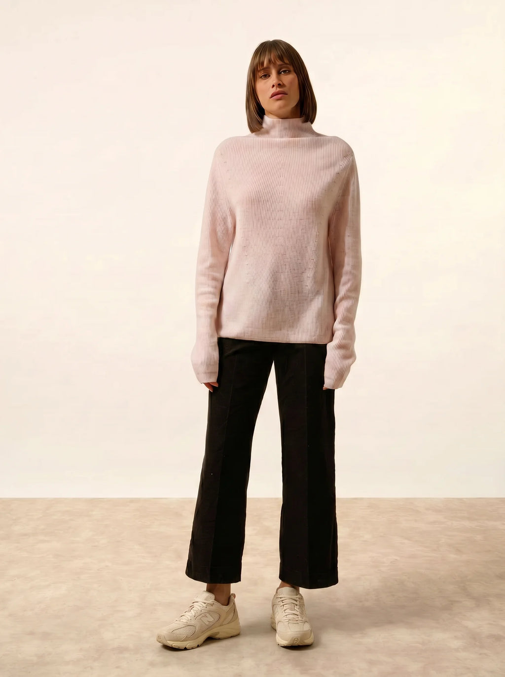CAMILA pullover stehkragen rosa bébé