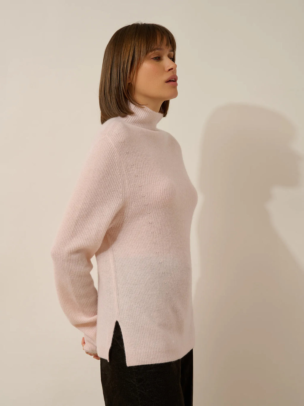 CAMILA pullover stehkragen rosa bébé