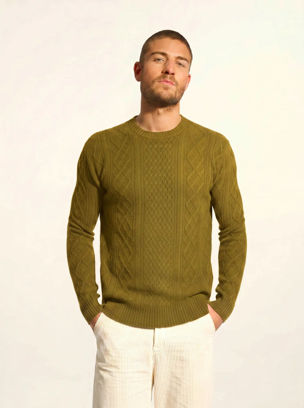 THURID Pullover Rundhalsausschnitt 4-fädig Gold