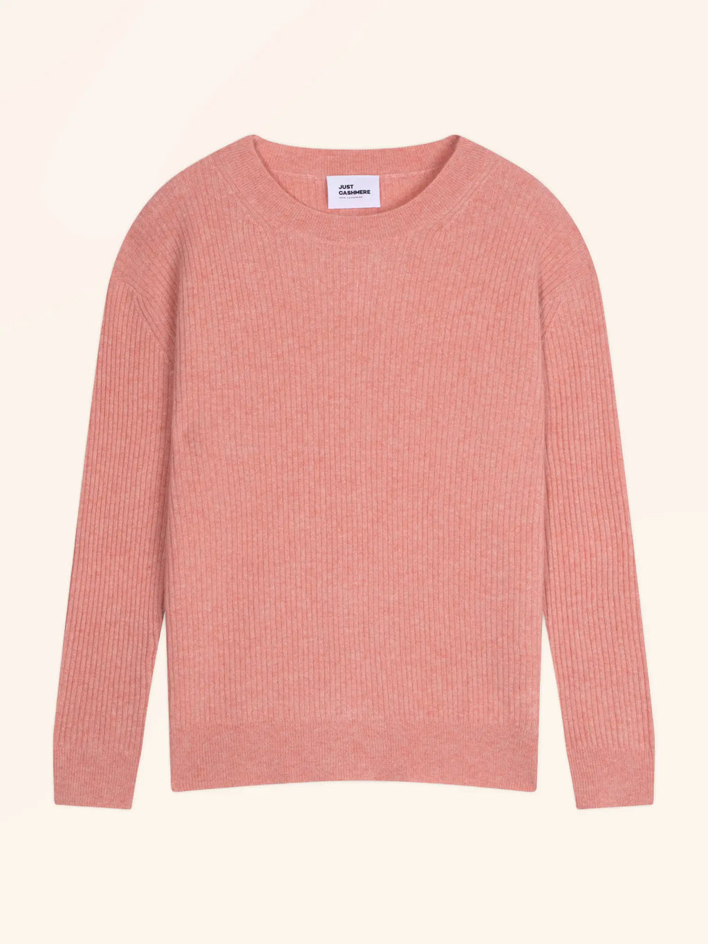 CHARLINE pullover rundhalsausschnitt koralle meliert
