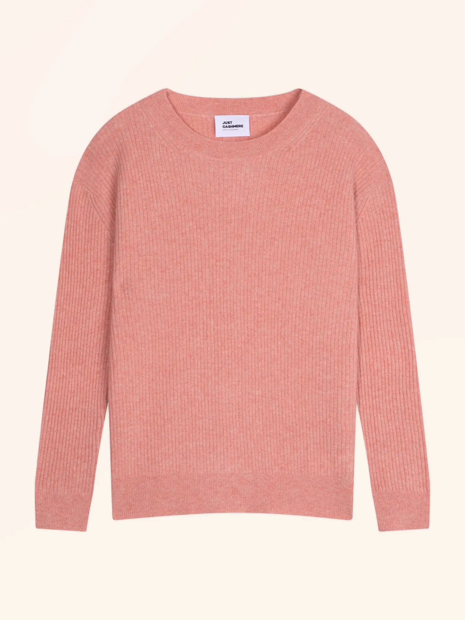 CHARLINE pullover rundhalsausschnitt koralle meliert