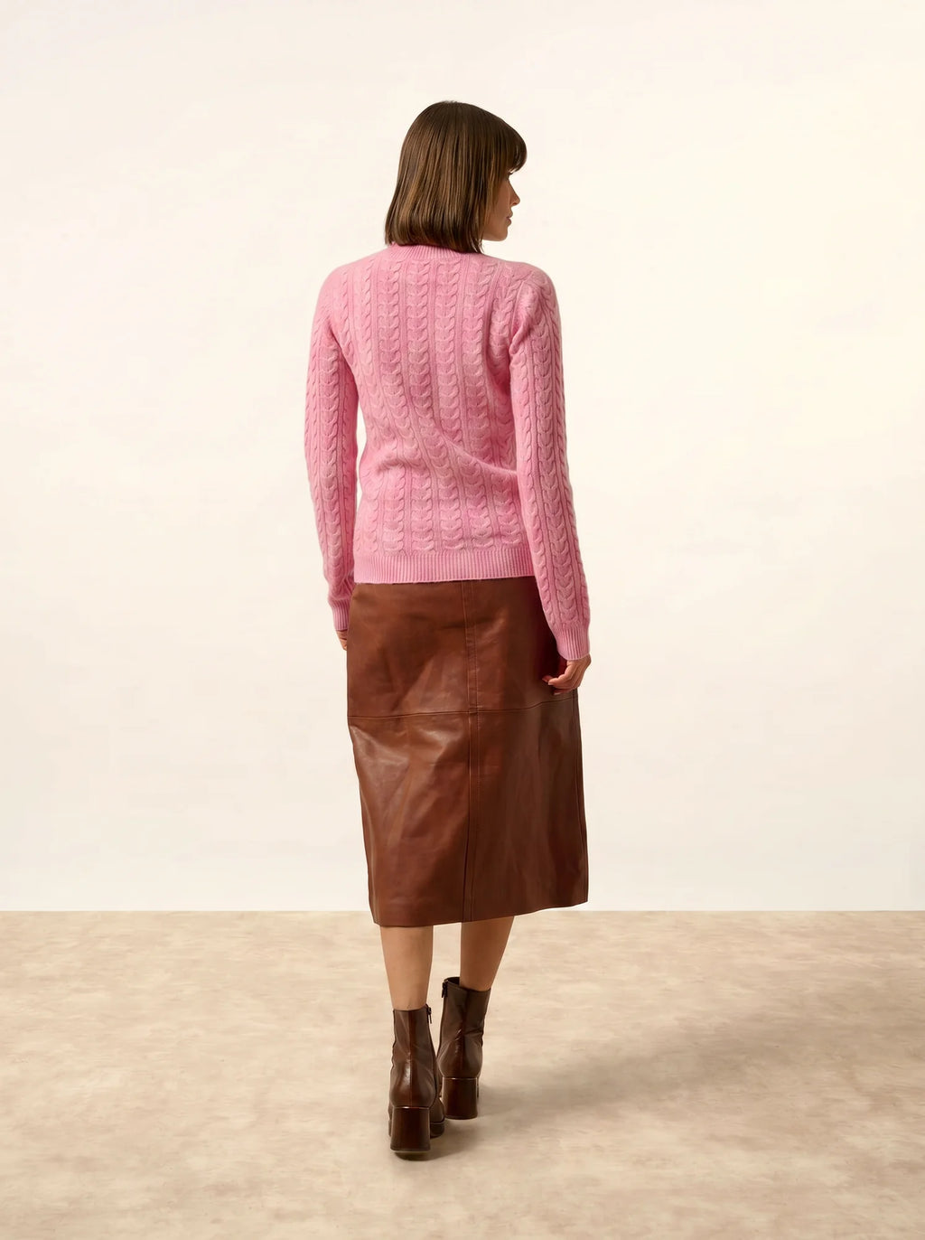 ALICE pullover rundhalsausschnitt 4-fädig dragée