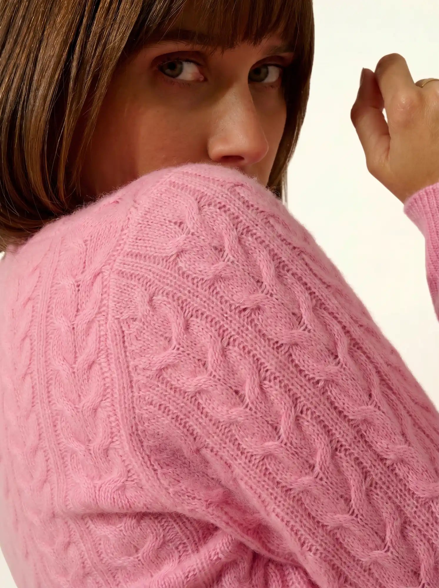 ALICE pullover rundhalsausschnitt 4-fädig dragée