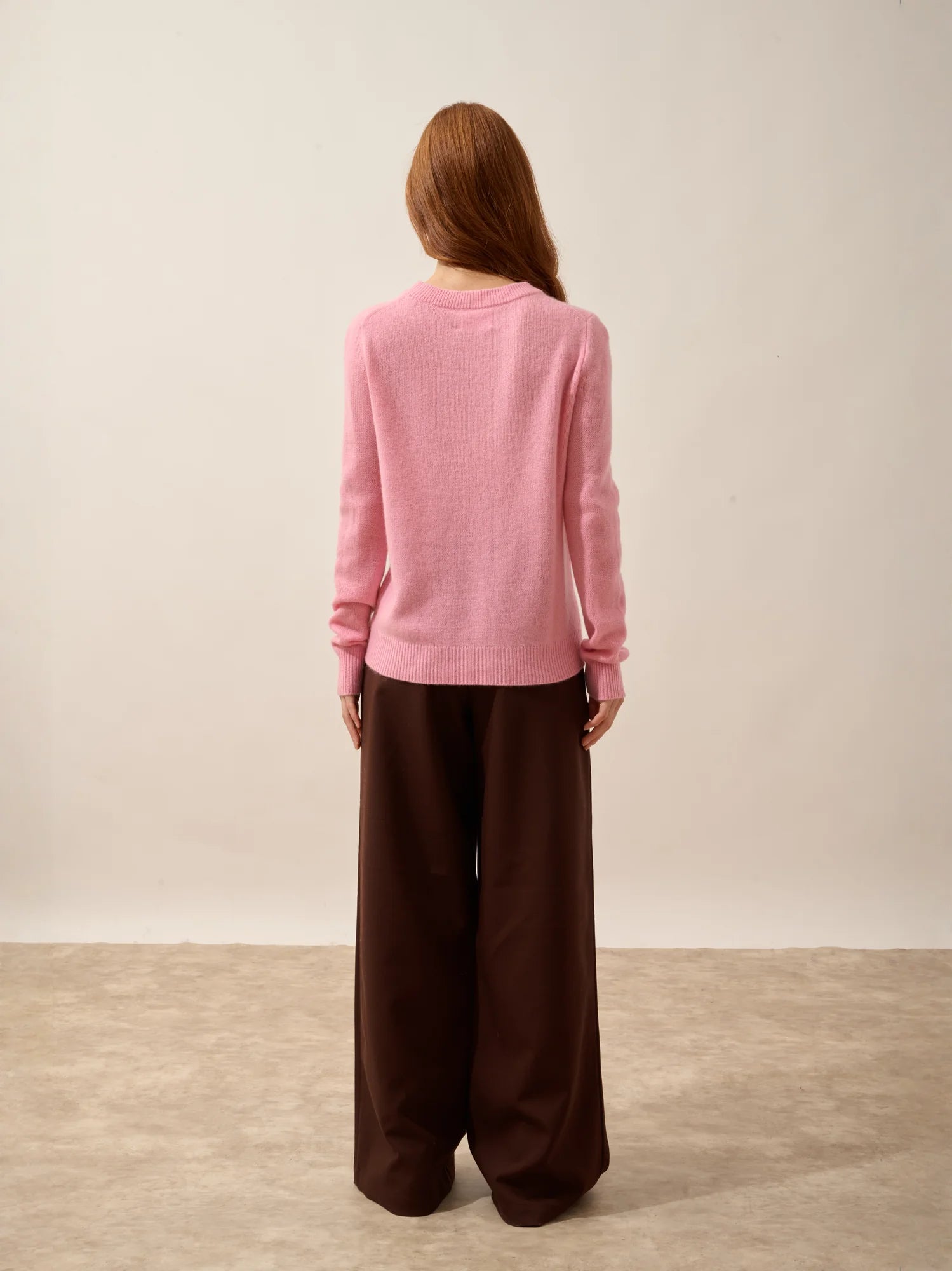 LEXINI pullover rundhalsausschnitt 4-fädig dragée