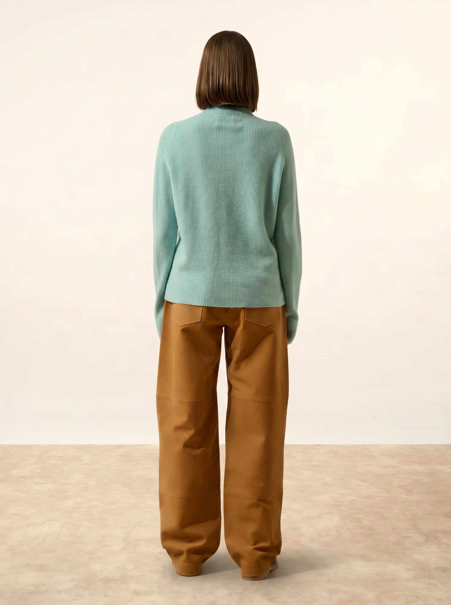 ALYSSA pullover stehkragen aqua