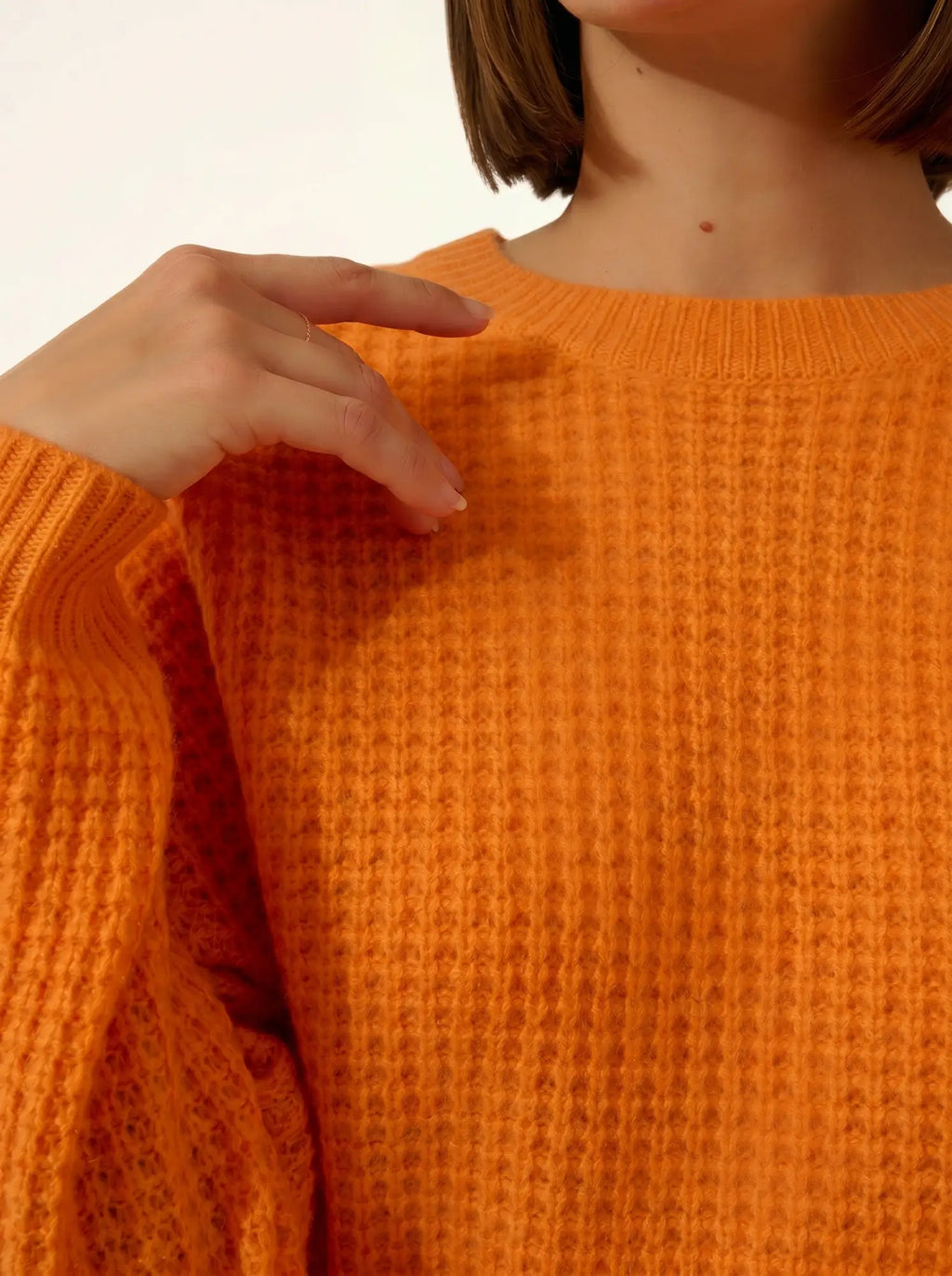 ASSAM pullover rundhalsausschnitt 6-fädig melon