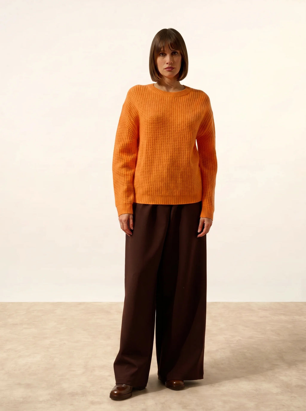 ASSAM pullover rundhalsausschnitt 6-fädig melon
