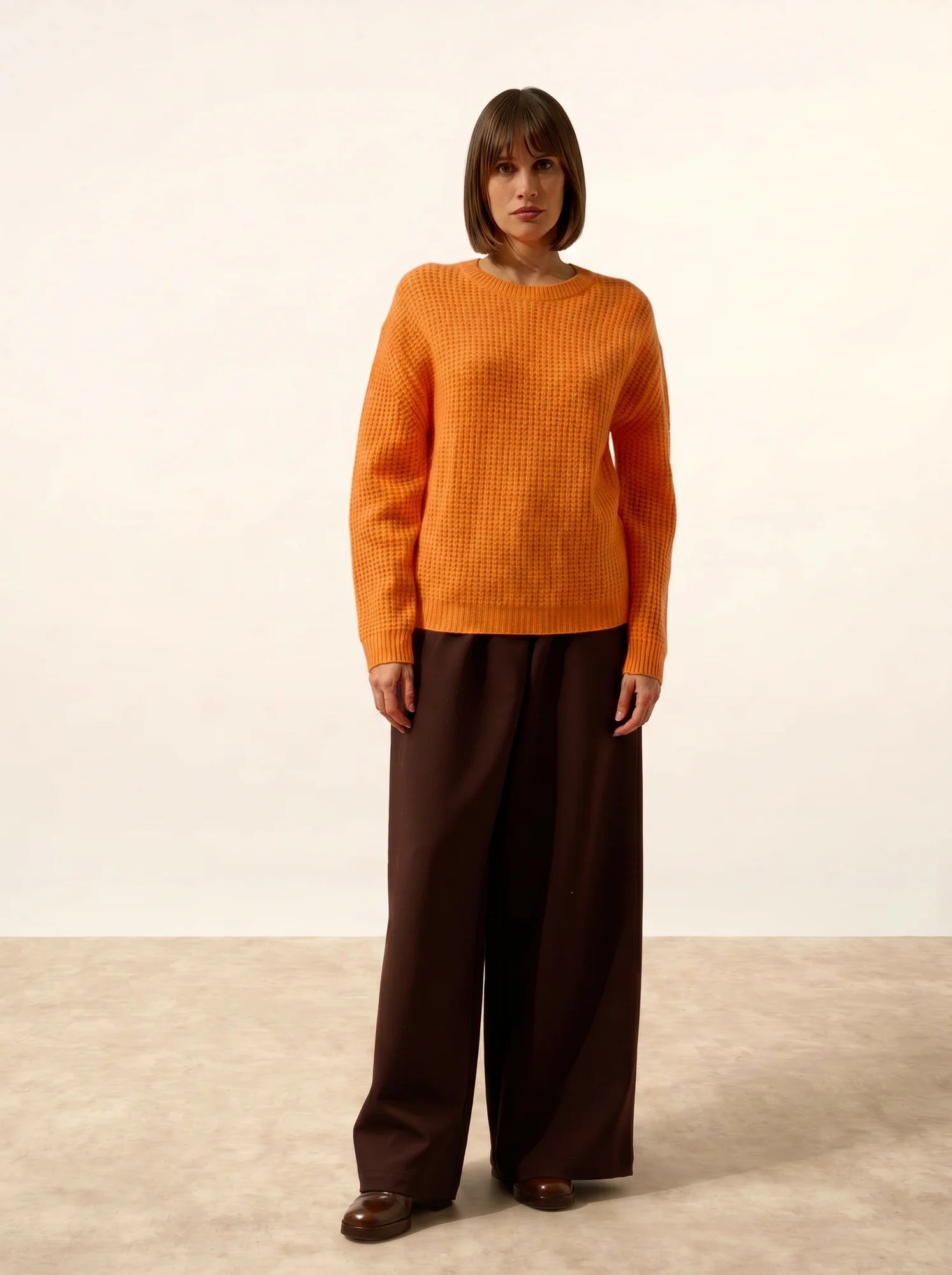 ASSAM pullover rundhalsausschnitt 6-fädig melon