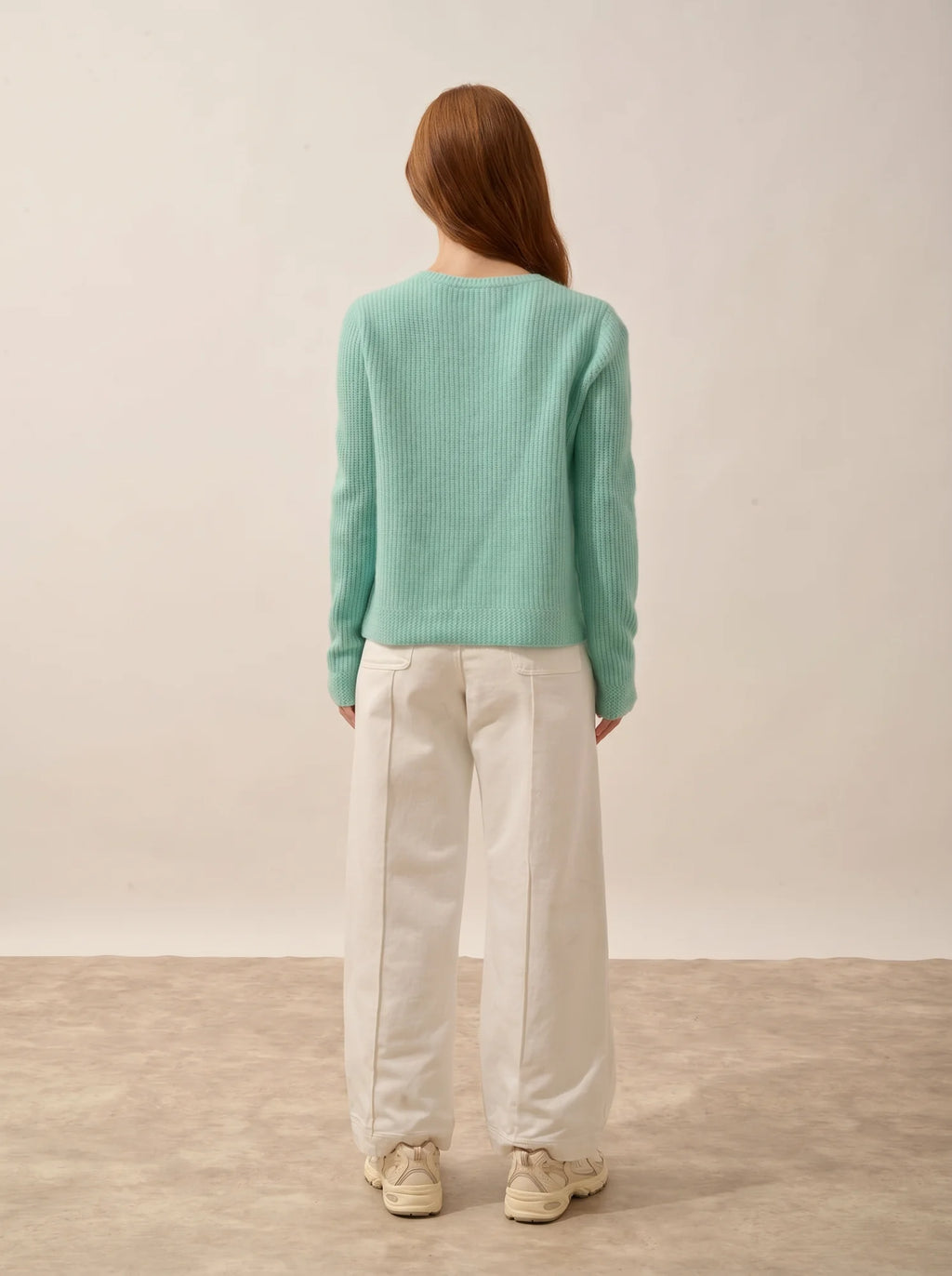 SIGRUN pullover rundhalsausschnitt 4-fädig jade