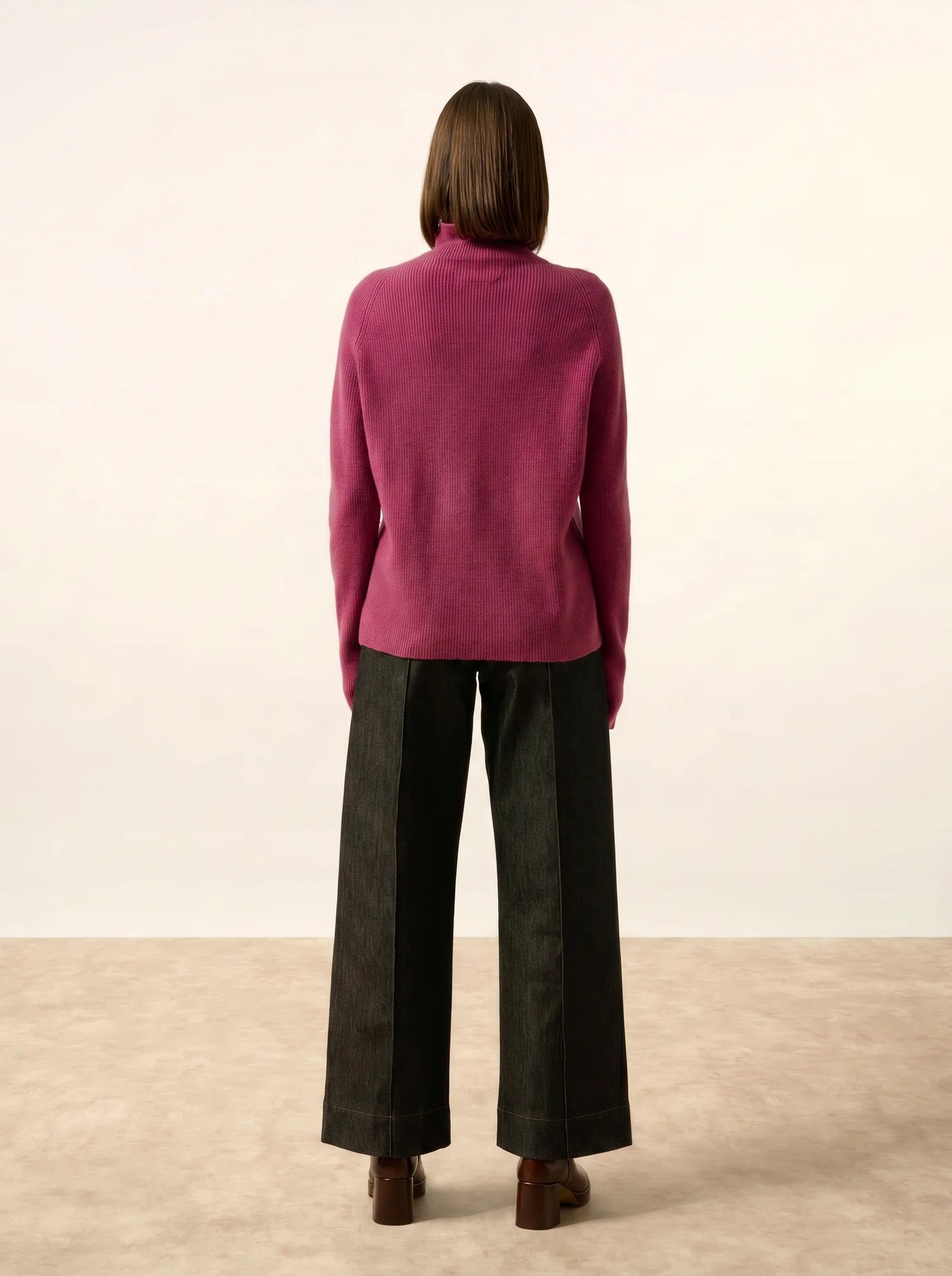 ALYSSA pullover stehkragen orchidée