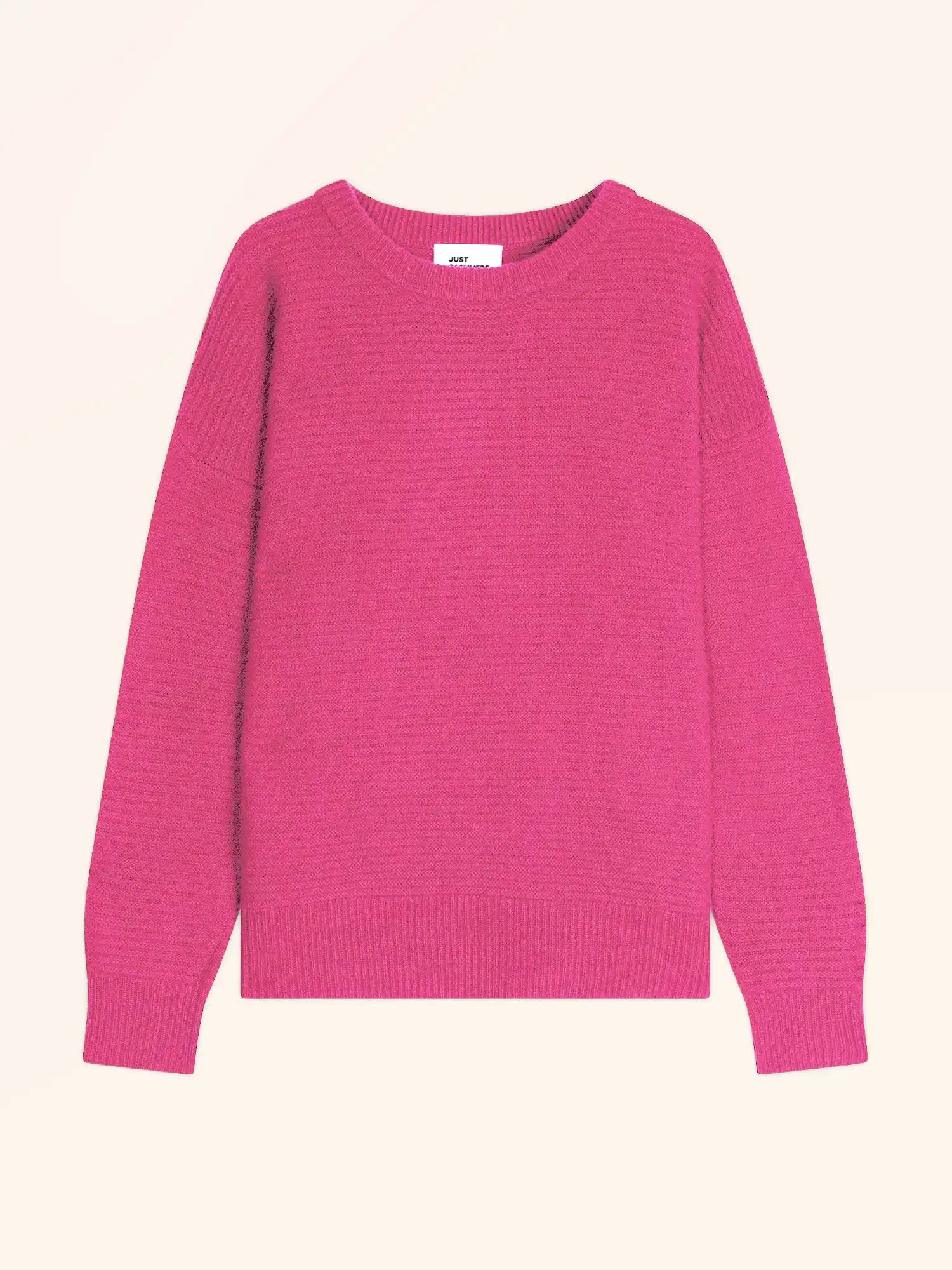 LOUNA pullover rundhalsausschnitt 4-fädig flamant rosa