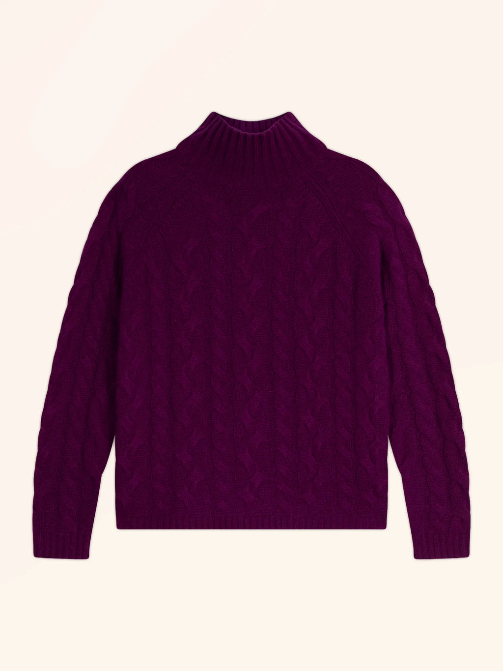 SERENOA pullover stehkragen 6-fädig pflaume