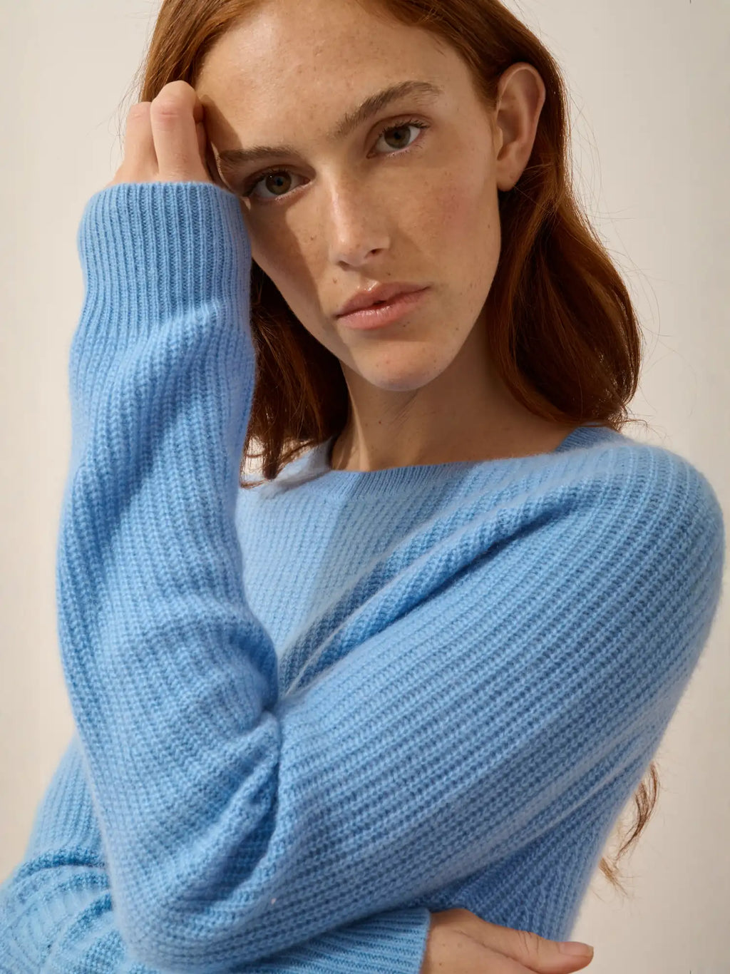 FRIO pullover rundhalsausschnitt 4-fädig blau bébé