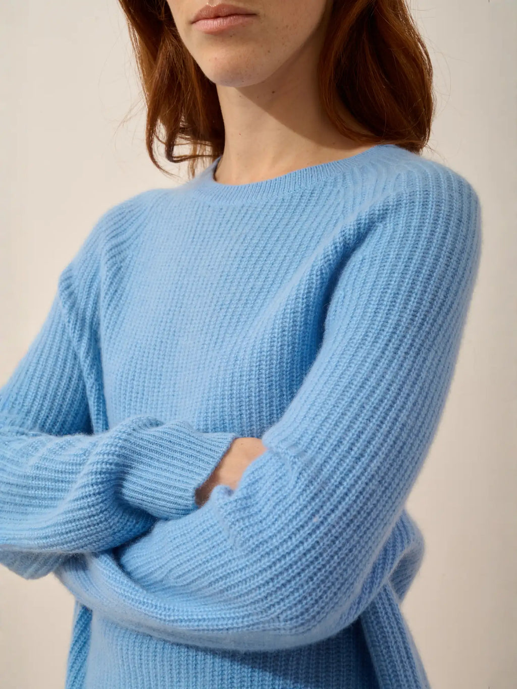 FRIO pullover rundhalsausschnitt 4-fädig blau bébé