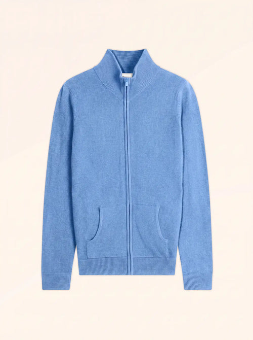 AYR gilet zippé col montant bleu bébé