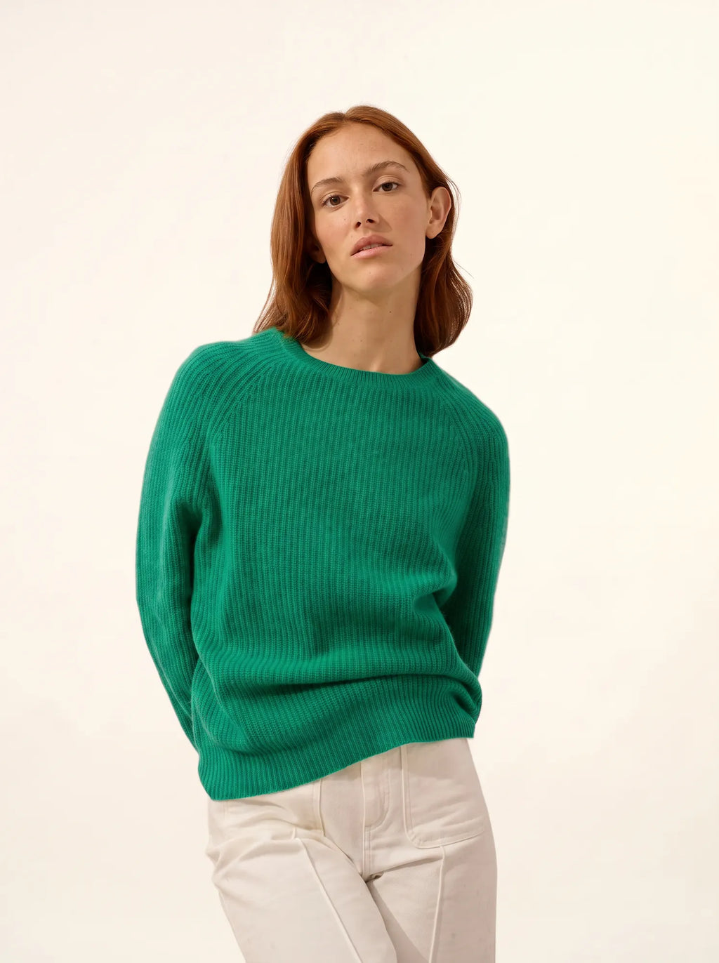 FRIO pull col rond 4 fils menthe