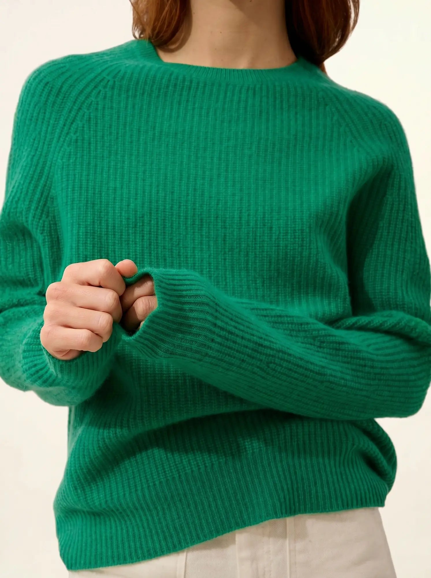 FRIO pull col rond 4 fils menthe