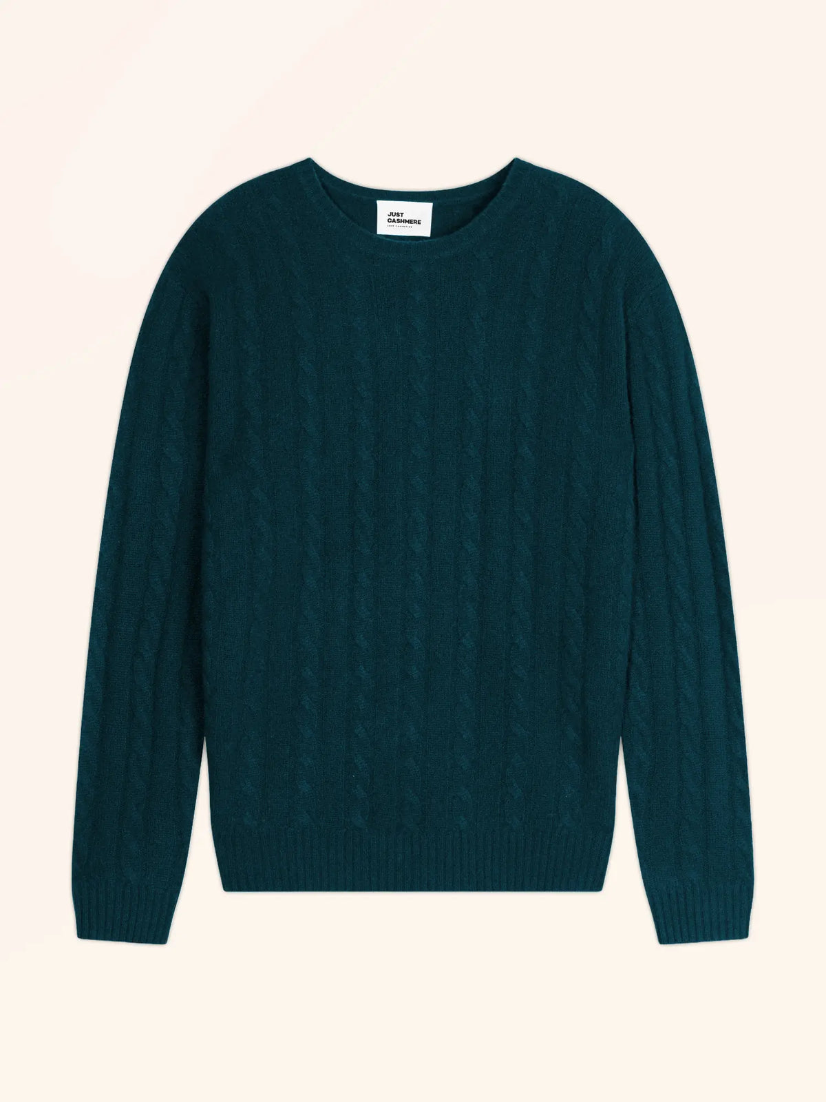 DARRI pull col rond 4 fils vert canard