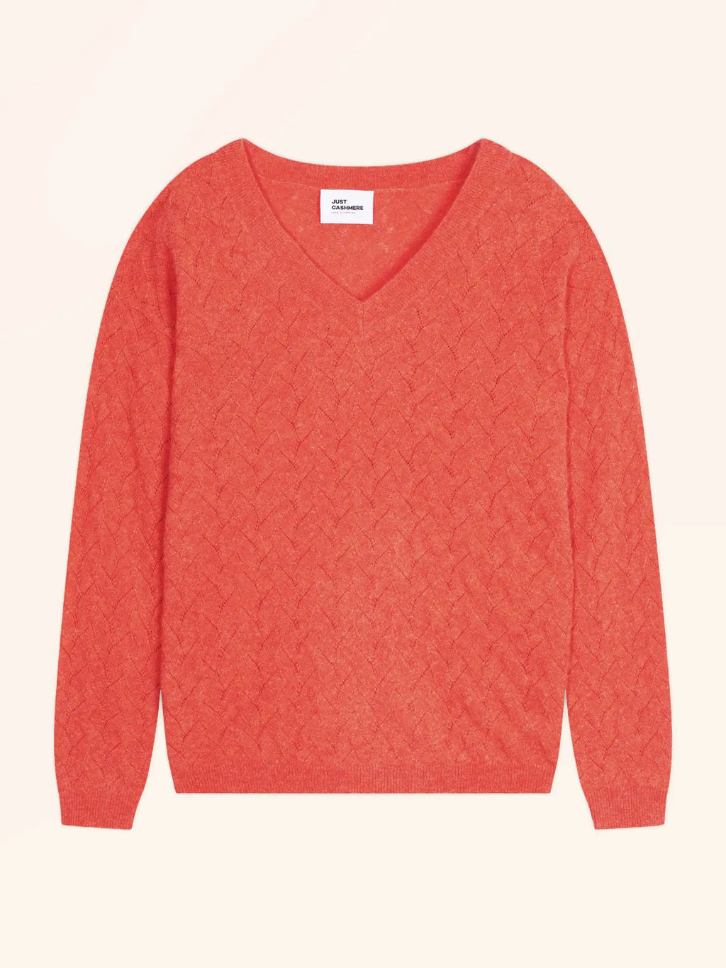 VIREON pullover v-ausschnitt orange meliert