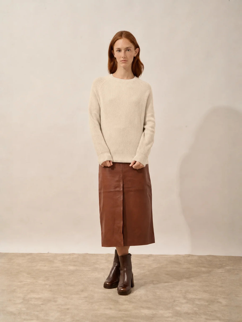 FRIO pull col rond 4 fils avoine