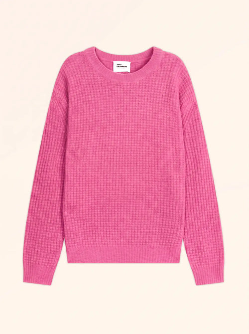 ASSAM pull col rond 6 fils rose