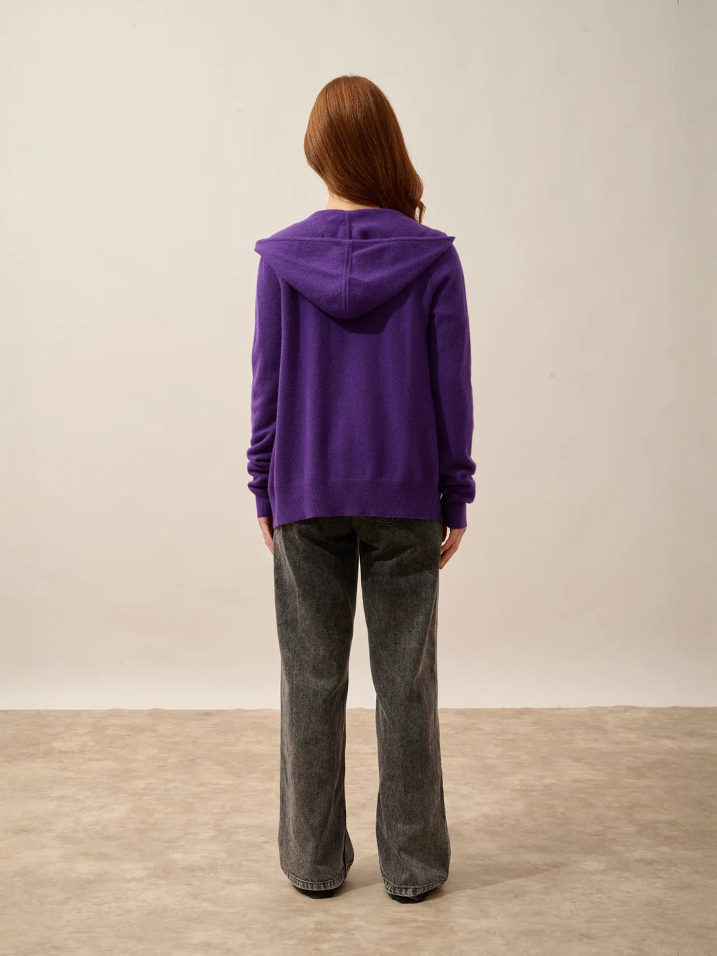 DEBBIE weste mit reissverschluss mit kapuze violette