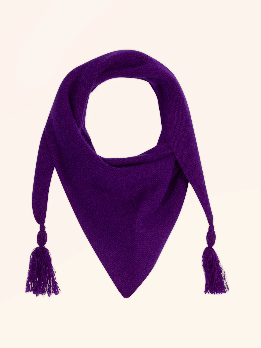 LIMA schal triangle mit fransen 4-fädig violette