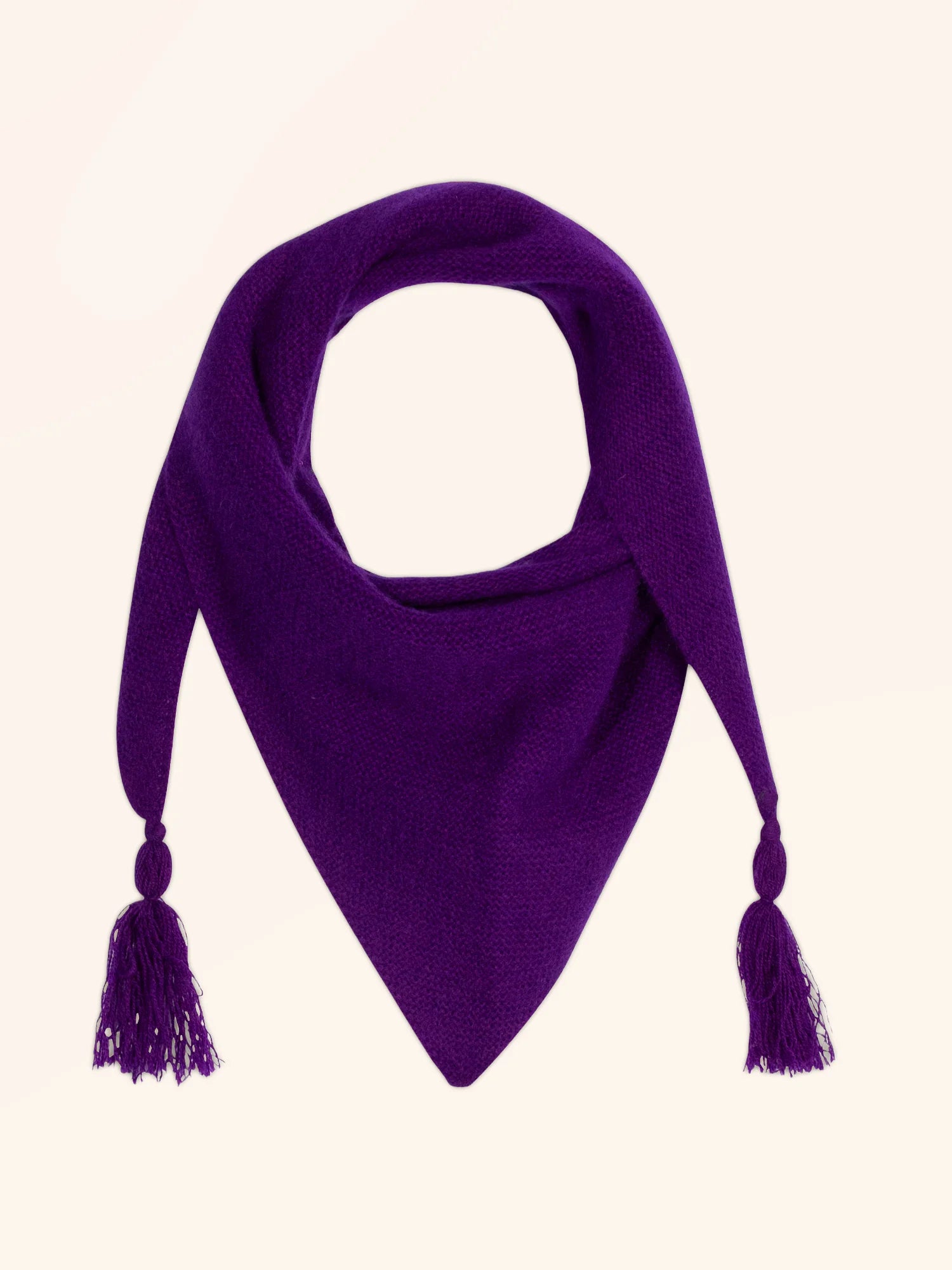 LIMA schal triangle mit fransen 4-fädig violette
