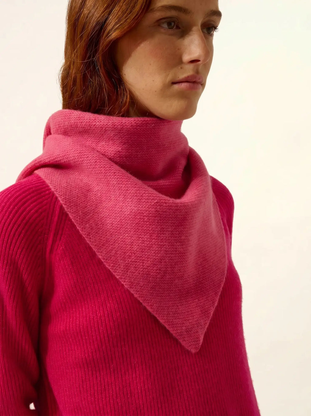 LIMA schal triangle mit fransen 4-fädig fraise