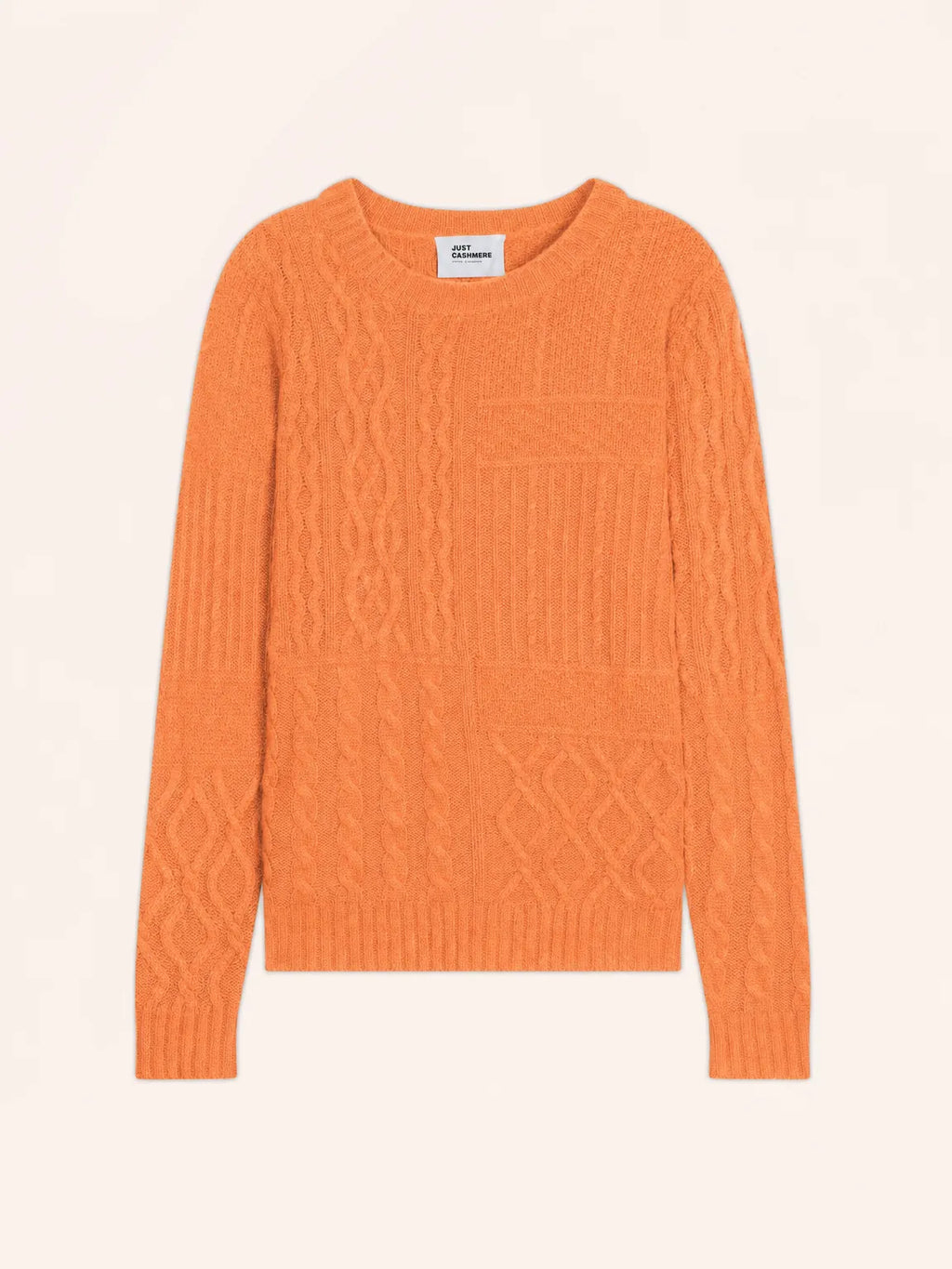 AMALA pullover rundhalsausschnitt 6-fädig mandarine