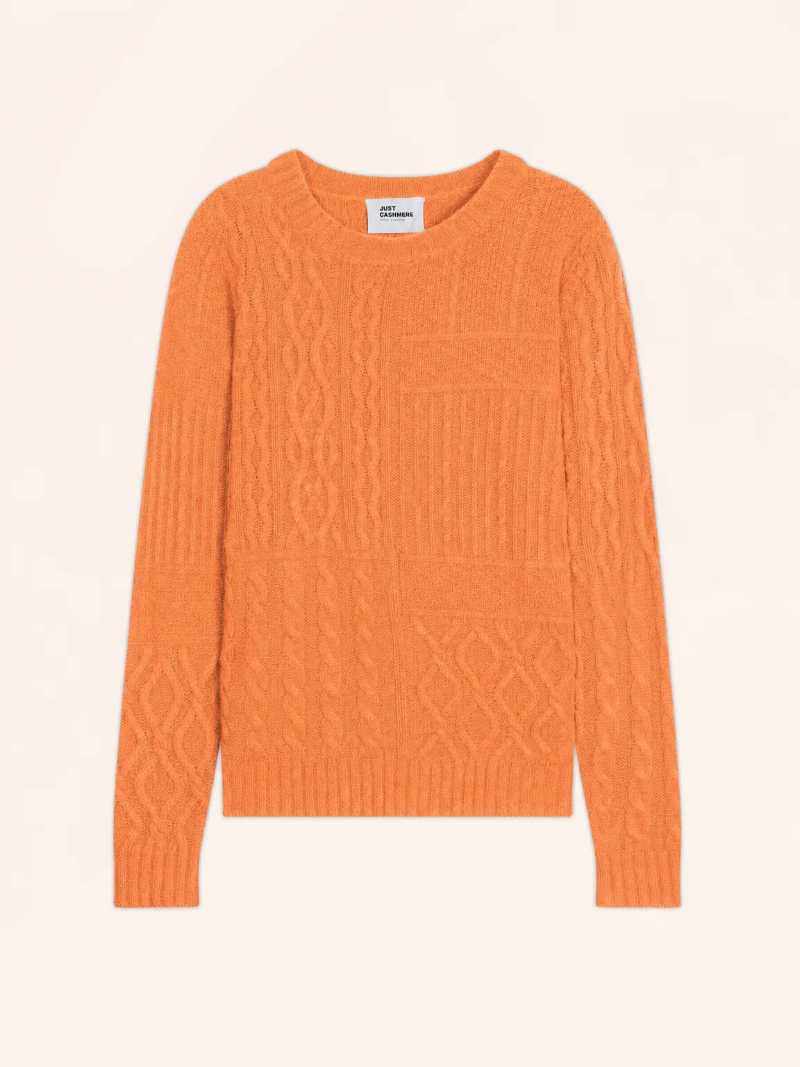 AMALA pullover rundhalsausschnitt 6-fädig mandarine