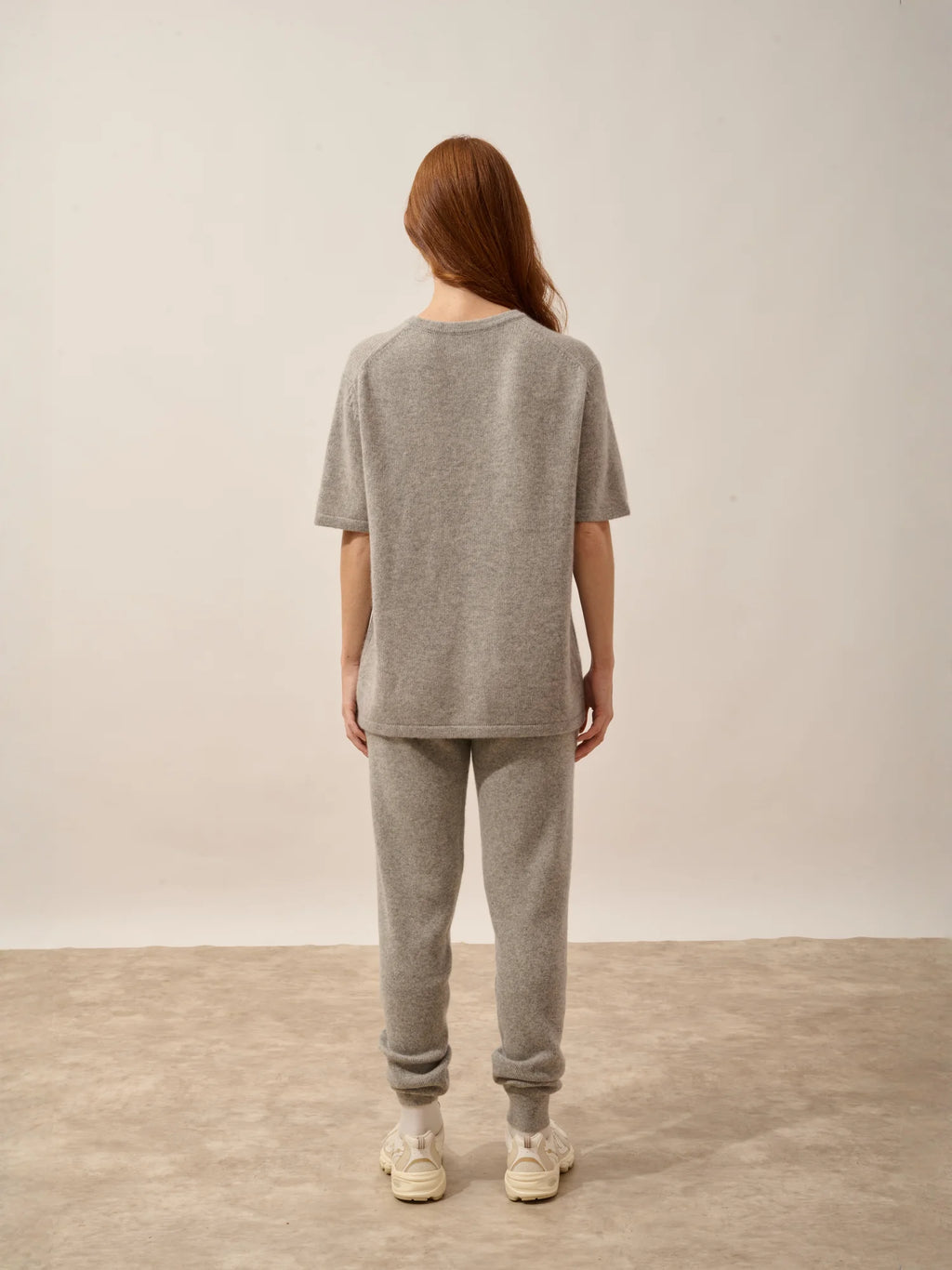 CARLA t-shirt rundhalsausschnitt 4-fädig wolke meliert