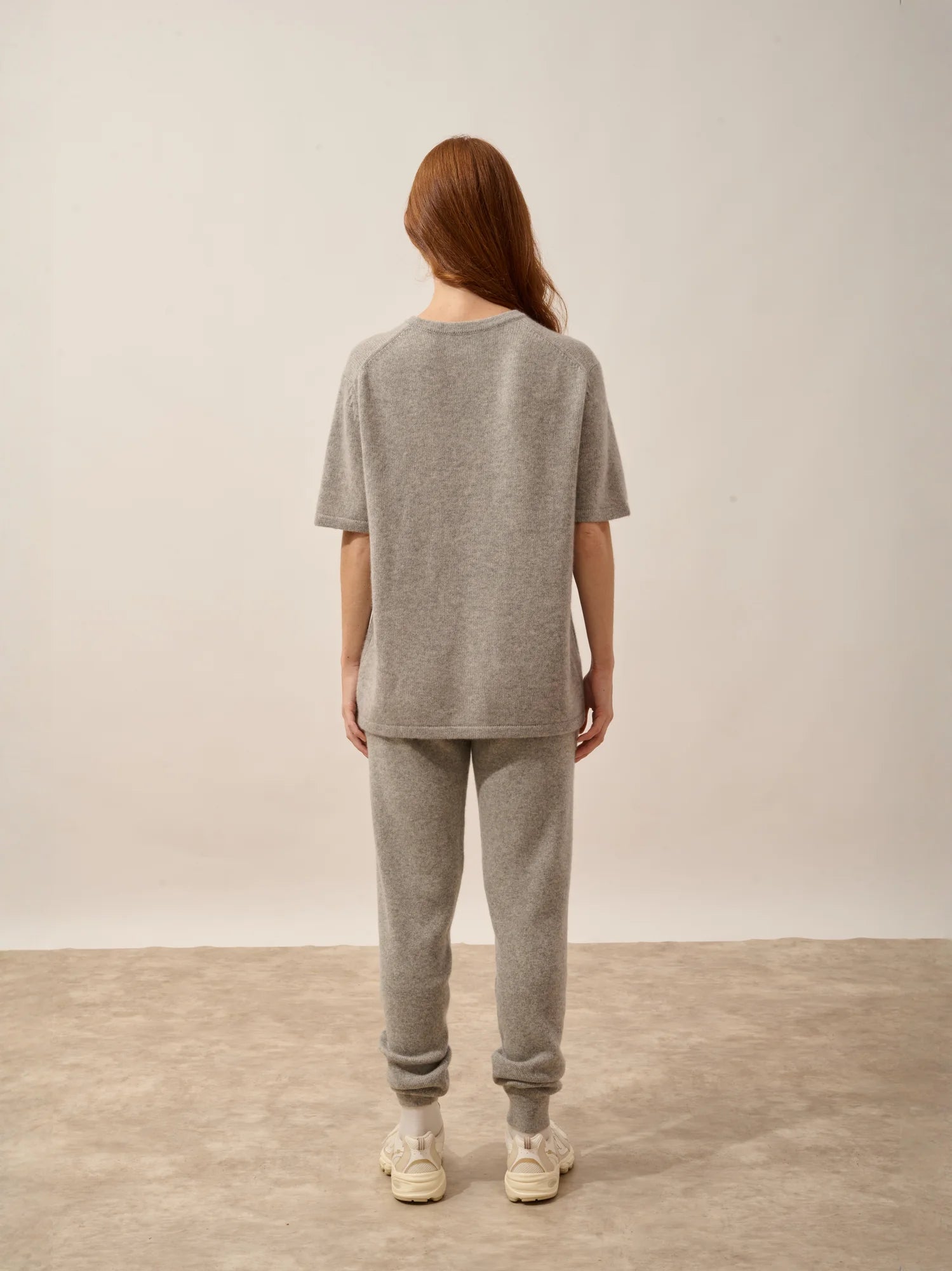CARLA t-shirt rundhalsausschnitt 4-fädig wolke meliert