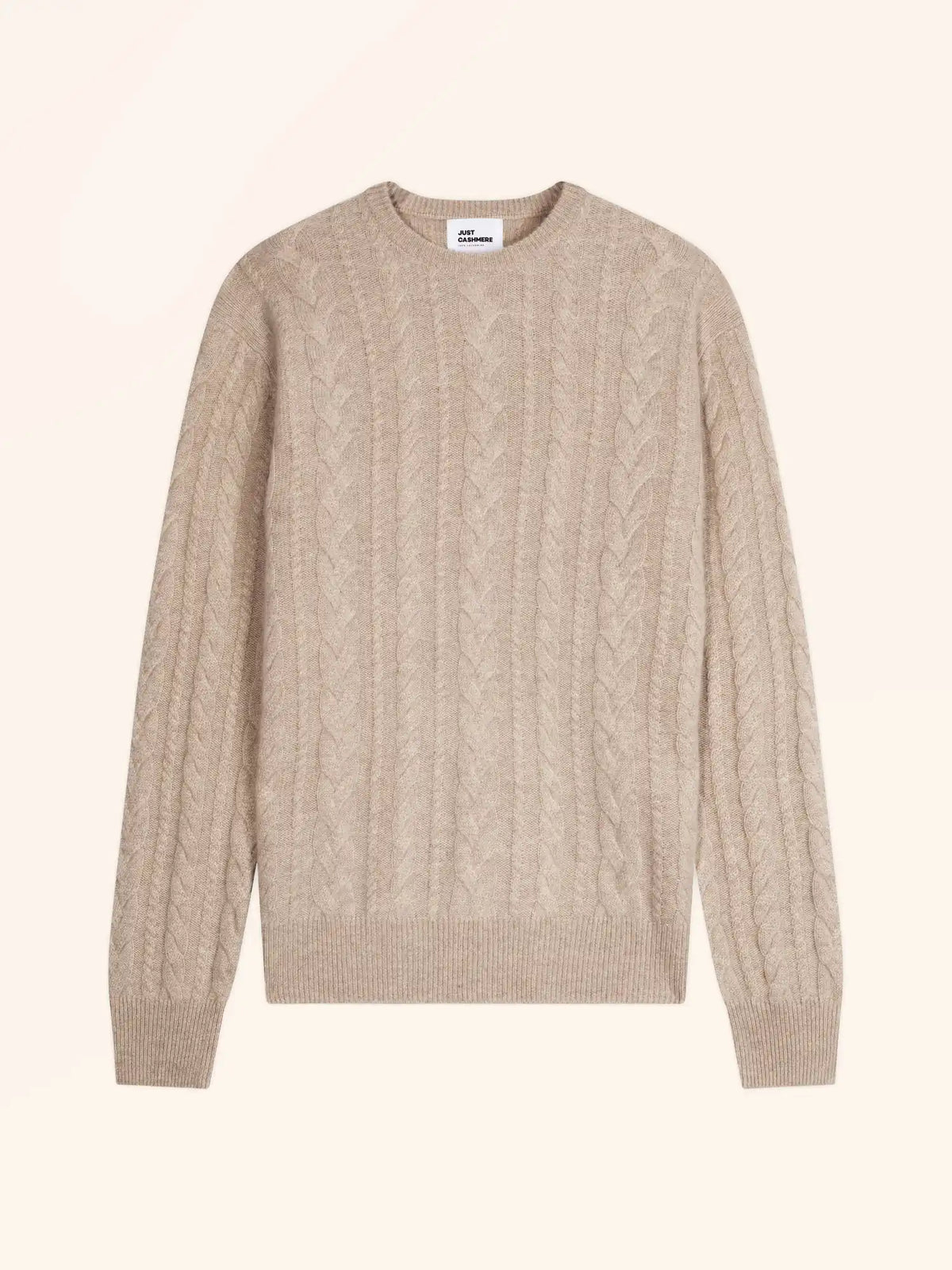 APOLLO Pullover Rundhalsausschnitt 4-fädig Camel hell meliert