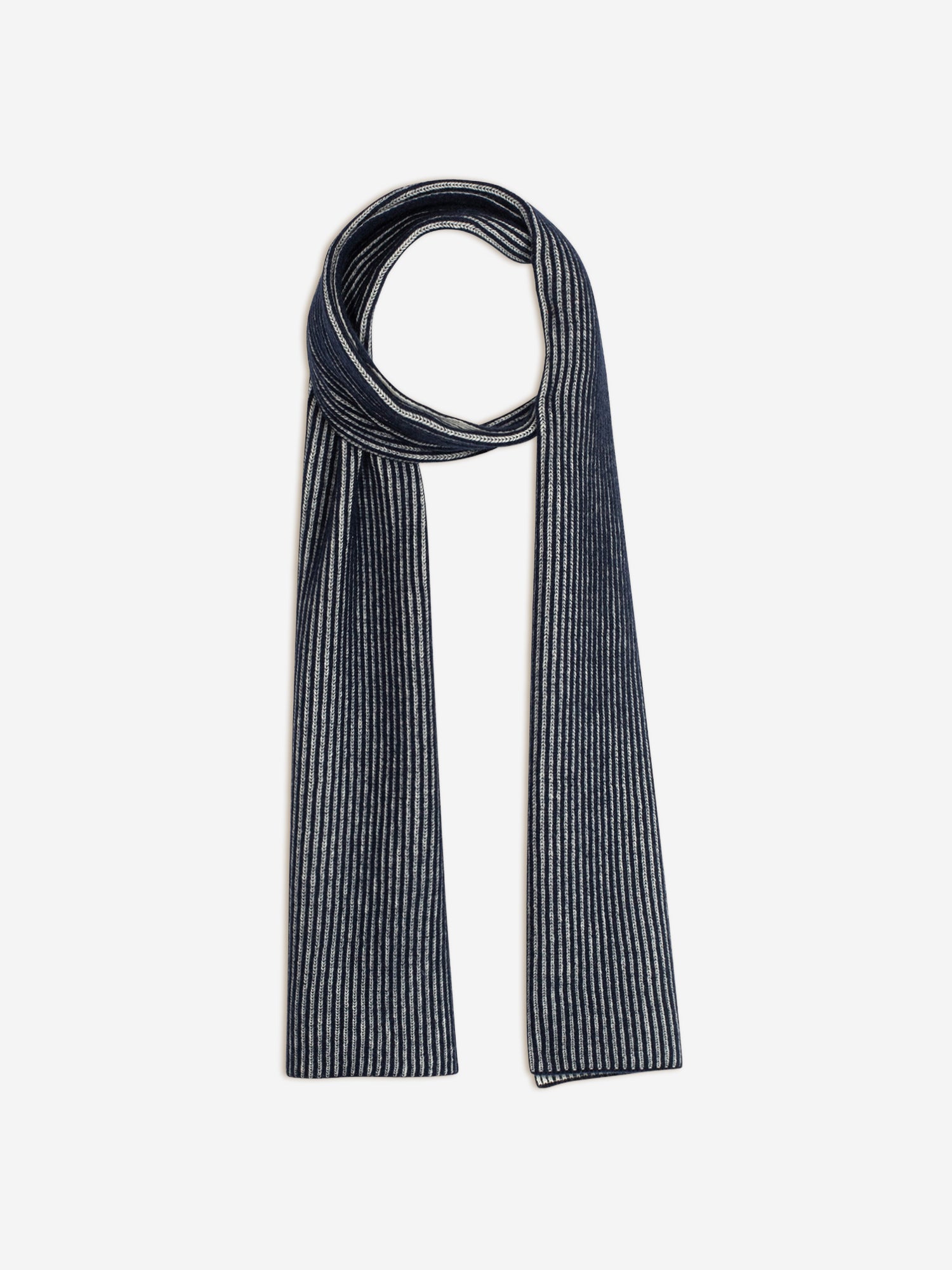 ANTONIO écharpe 4 fils navy_ivoire