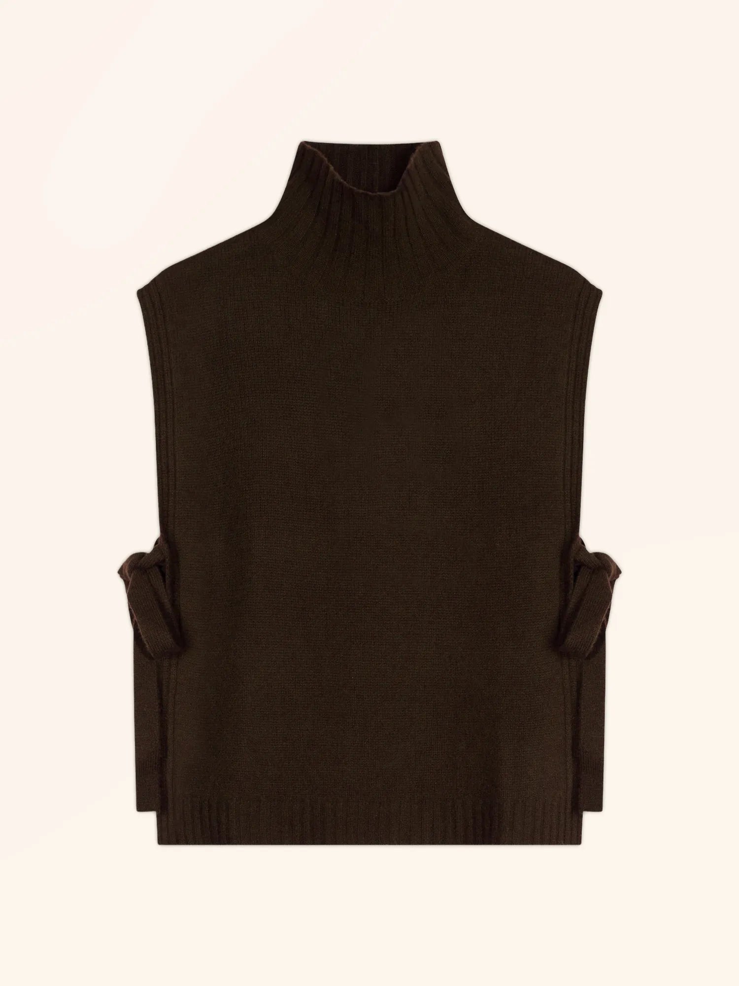 JOHANA poncho offen rollkragen 4-fädig choco
