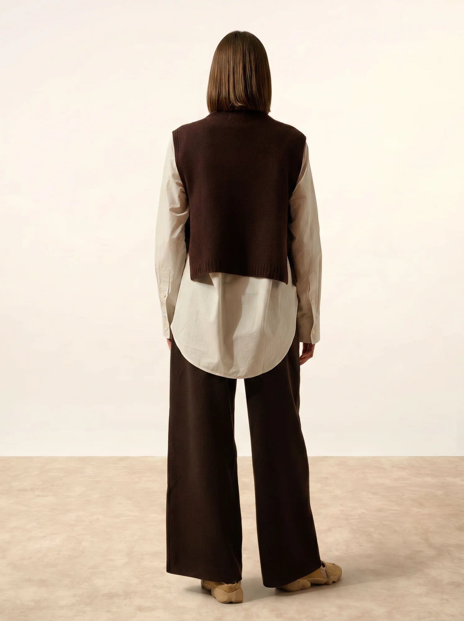 JOHANA poncho offen rollkragen 4-fädig choco