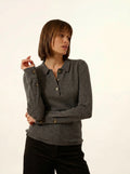 VIOLETTE poloshirt anthrazit meliert