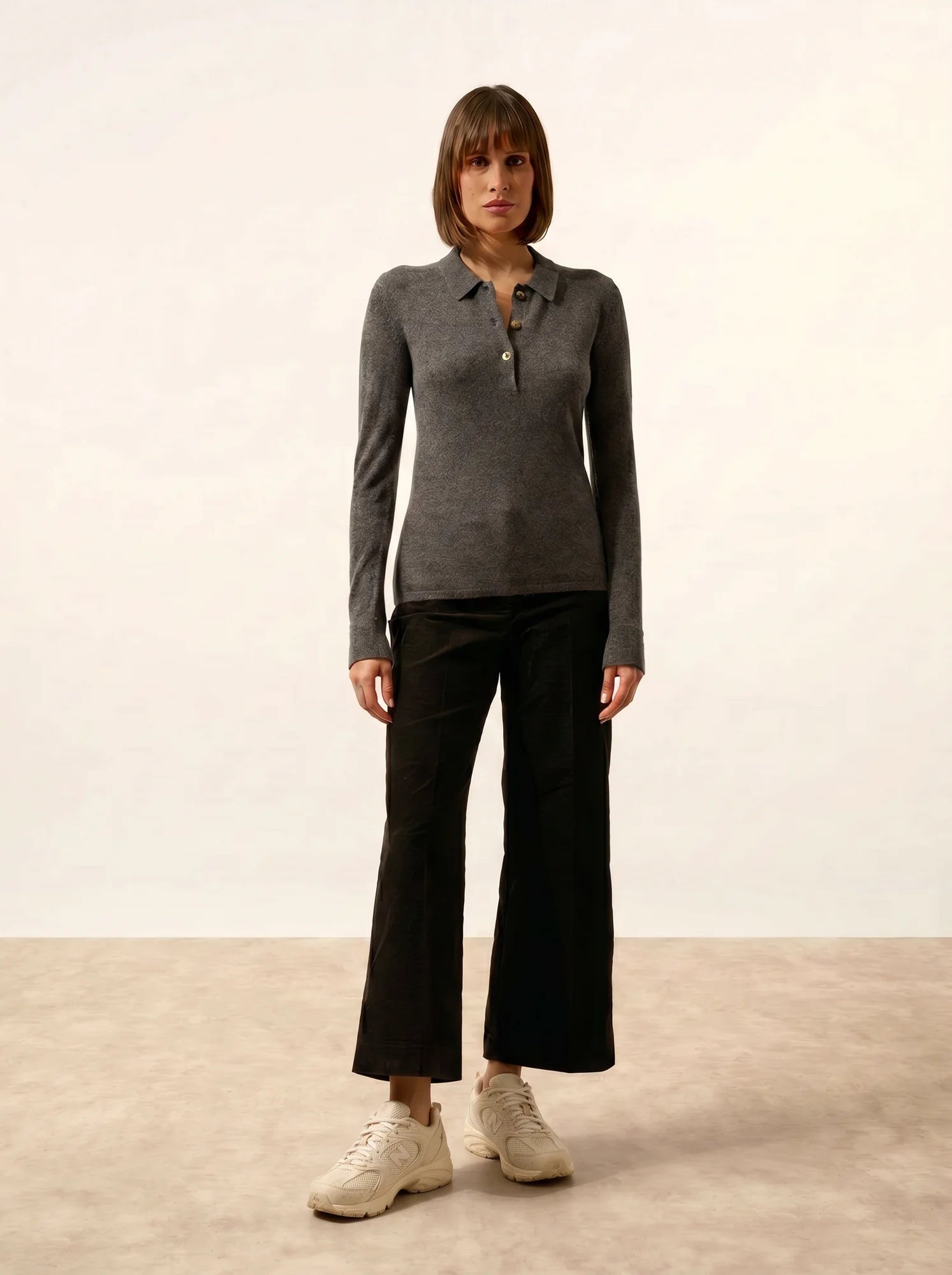 VIOLETTE poloshirt anthrazit meliert