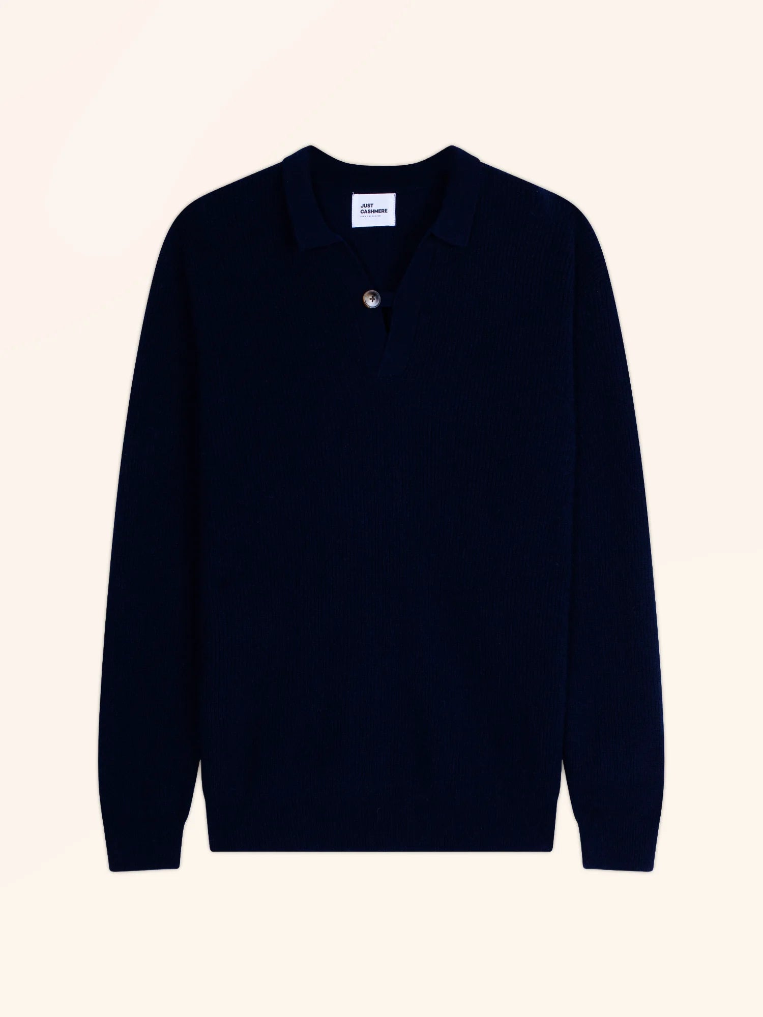 OSCAR pullover polokragen offen marineblau