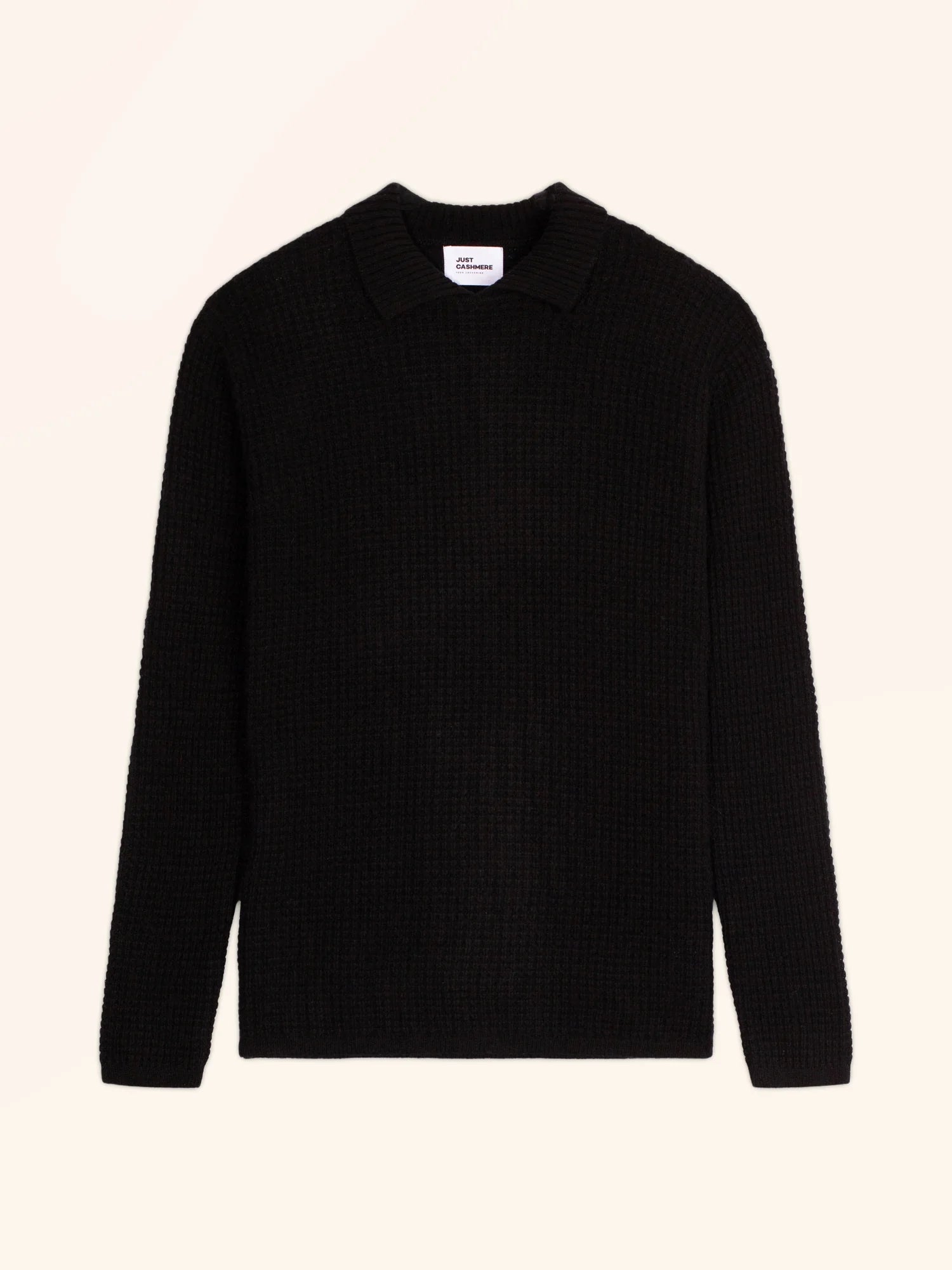 NEMO pullover polokragen offen 4-fädig schwarz