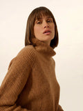 TAYLOR pullover stehkragen 4-fädig noisette
