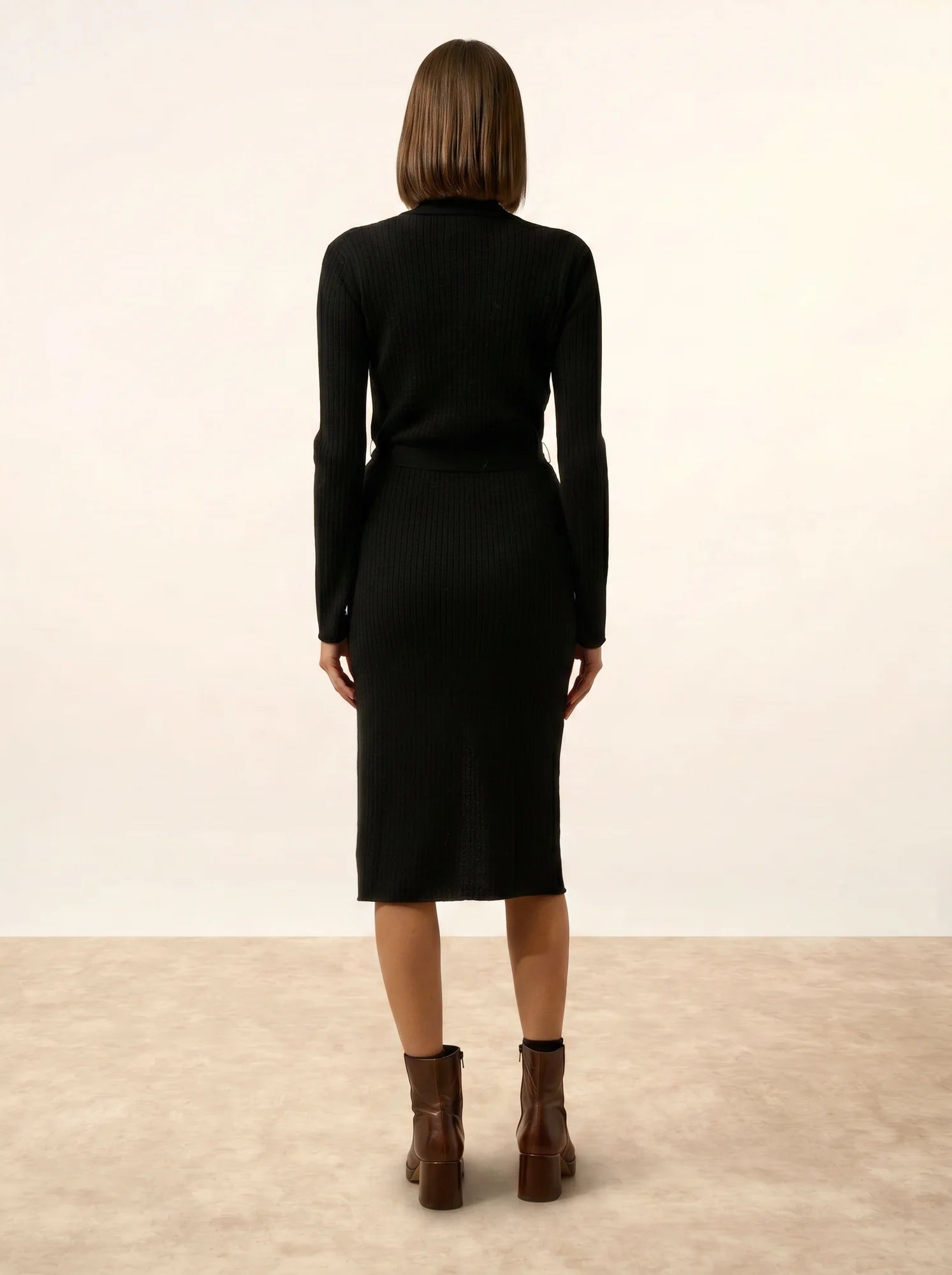 DORY kleid polokragen schwarz