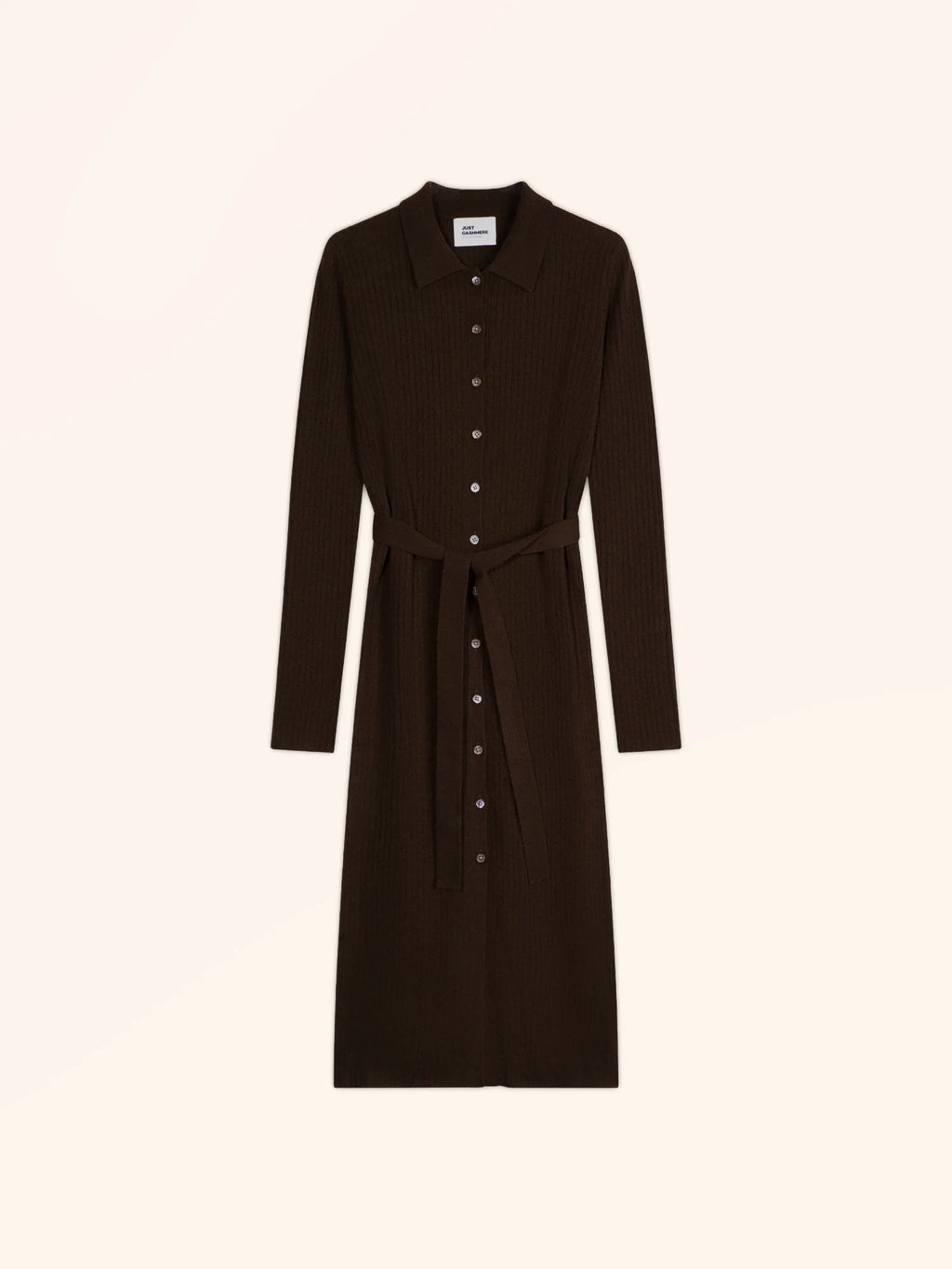DORY kleid polokragen choco
